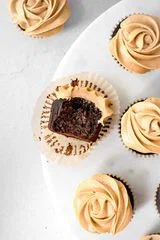 Chocolate Cupcakes with Burnt Sugar German Buttercream