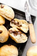 Chocolate Filled Brioche Donuts
