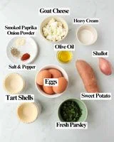 Sweet Potato Goat Cheese Quiche