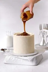 Caramel Layer Cake with Vanilla Bean German Buttercream