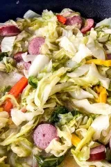 Fried Cabbage and Sausage