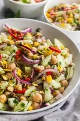 Cucumber and Chickpea Salad