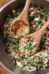 Easy Mediterranean Farro Salad with Mint Vinaigrette