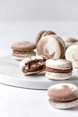 Chocolate & Vanilla Swirled Macarons