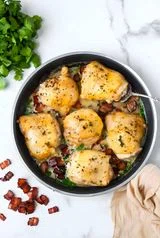 Whole30 Creamy Spinach Bacon Chicken