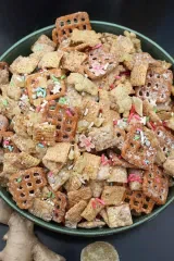 Gingerbread Muddy Buddies with Molasses and Ginger