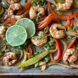 Sheet Pan Shrimp Fajitas