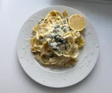 Creamy Lemon Spinach Tagliatelle