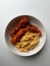 Hot Honey Chicken Tenders with Creamy Pasta