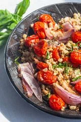 Farro with Blister Tomato and Pesto 