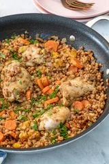 One Pot Spiced Chicken with Toasted Couscous