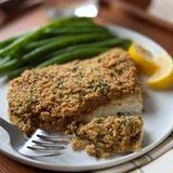 Stuffing-Crusted Wild Alaskan Halibut