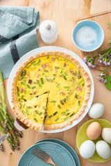 Ham and Asparagus Quiche