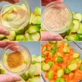 Roasted Sweet Potatoes with Brussel Sprouts