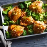 Sheet Pan Teriyaki Sesame Chicken and Broccoli