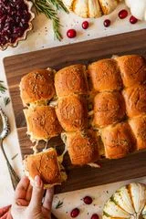 Leftover Turkey and Cranberry Sliders with Brie
