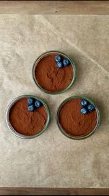 Chocolate Pudding with Boiled Eggs
