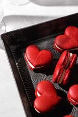 Red Velvet Macarons with Mascarpone Frosting