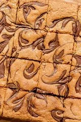 Nutella Swirled Banana Blondies