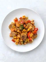 Vegan Sausage and Vegetable Skillet
