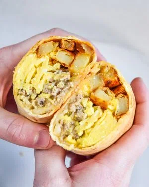 Crispy Air Fryer Breakfast Burritos