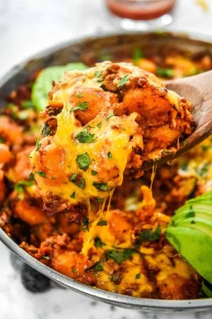 One-Pan Soy Chorizo Gnocchi Skillet