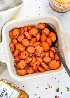 Air Fryer Hot Honey Glazed Carrots