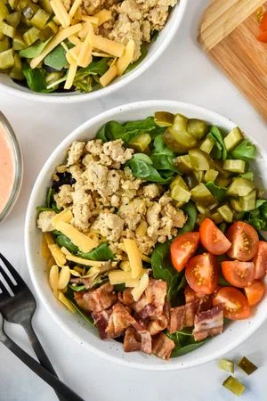 Loaded Ground Turkey Burger Salad