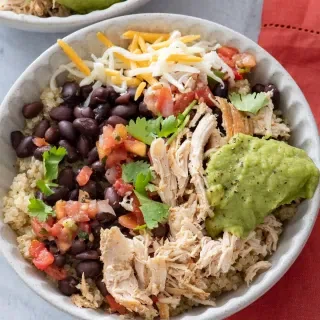 Slow Cooker Chicken Burrito Bowls
