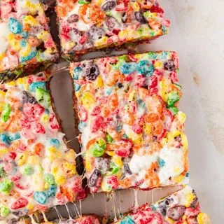 Small Batch Marshmallow Fruity Pebbles Treats