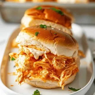 Slow Cooker Buffalo Chicken Sliders