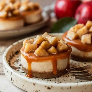 Mini Caramel Apple Cheesecakes