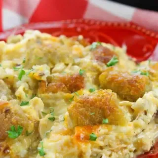 Chicken Bacon Ranch Tater Tot Casserole