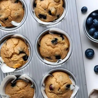 Cassava Flour Blueberry Lemon Muffins (Gluten Free)