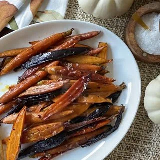 Maple-Glazed Rainbow Carrots