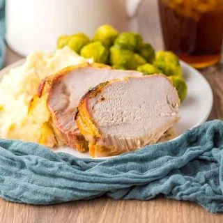 Slow Cooker Bacon Wrapped Pork Loin