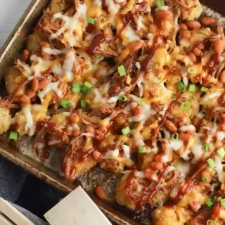 Pulled Pork Totchos Recipe(Loaded Tater Tots)