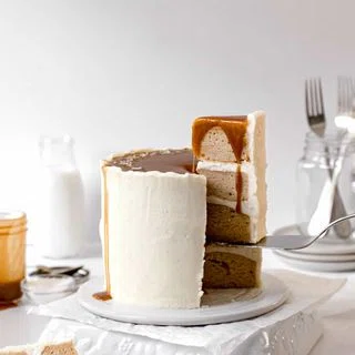 Caramel Layer Cake with Vanilla Bean German Buttercream