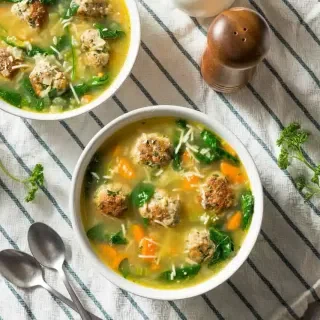 Italian Wedding Soup with Turkey Meatballs