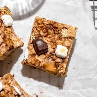 Caramel S'mores Rice Krispie Treats