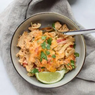 Baked Chicken Fajita Noodle Casserole