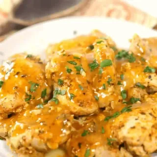 Instant Pot Bone In Chicken Thighs with Peri Peri Sauce