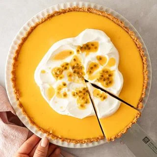Passion Fruit Pie With Macadamia Crust
