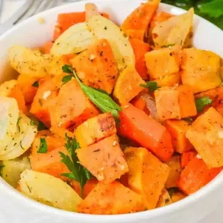 Roasted Sweet Potatoes and Carrots
