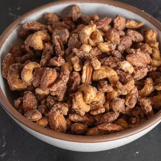 Brown Butter Maple Glazed Nuts