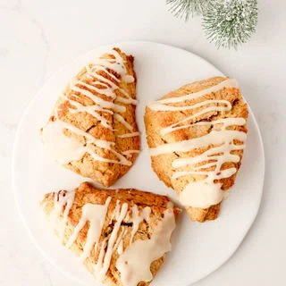 Gingerbread Scones with Maple Glaze