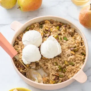 Pear and Pistachio Crisp