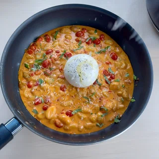 Creamy Tomato Gnocchi with Burrata