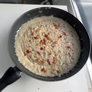 Cheesy Orzo with Bacon
