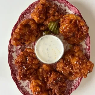 Hot Honey Chicken Tenders with Ranch Dressing